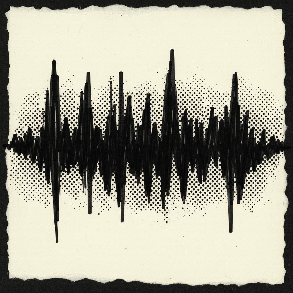 Onda de audio dibujada a mano